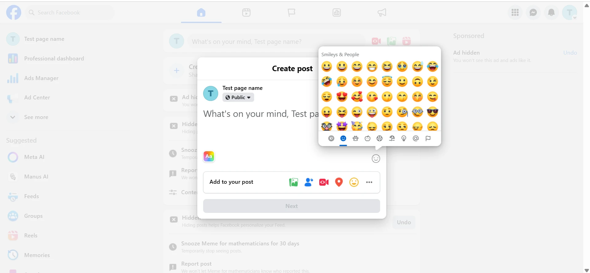 Emoji Selection Modal