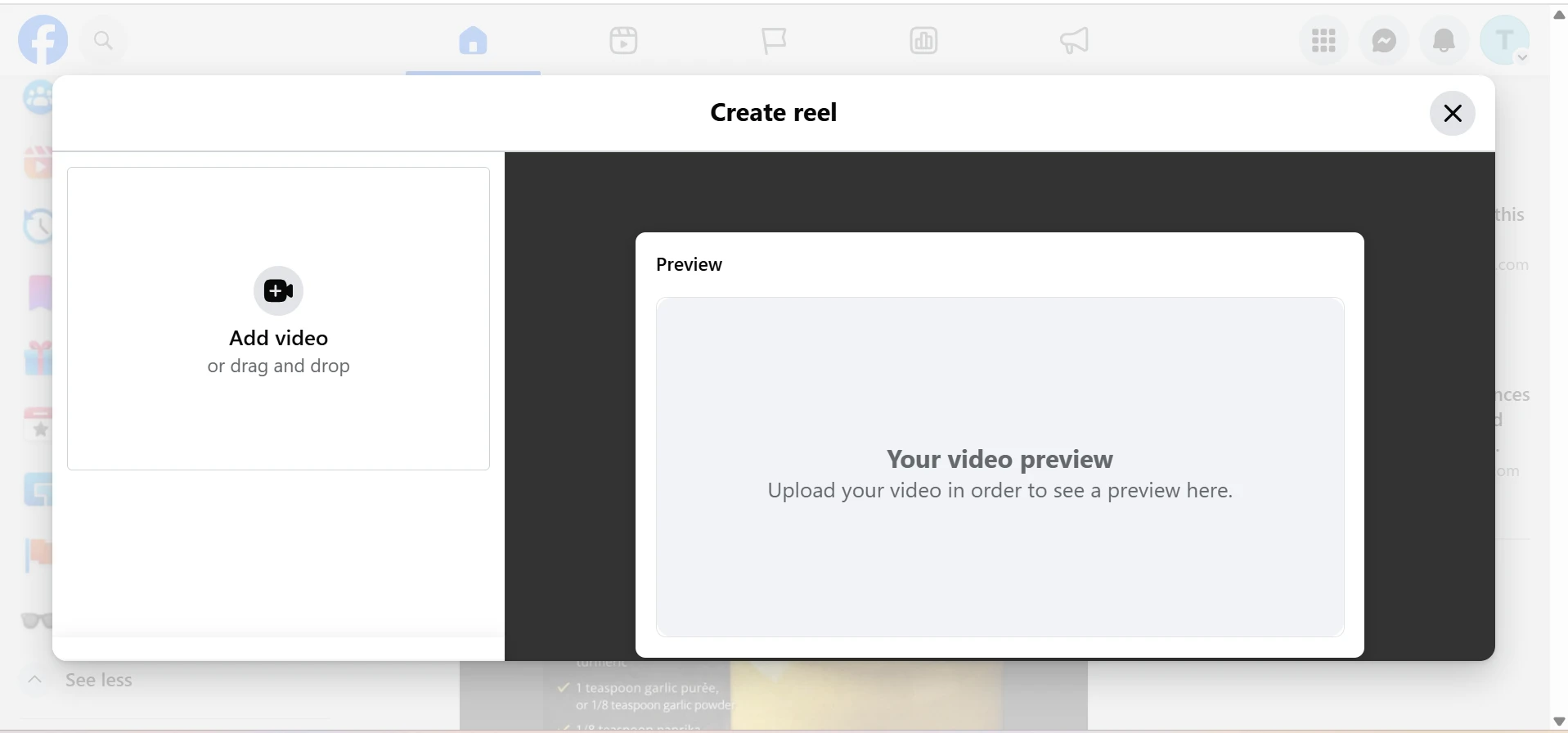 Create Reel Modal