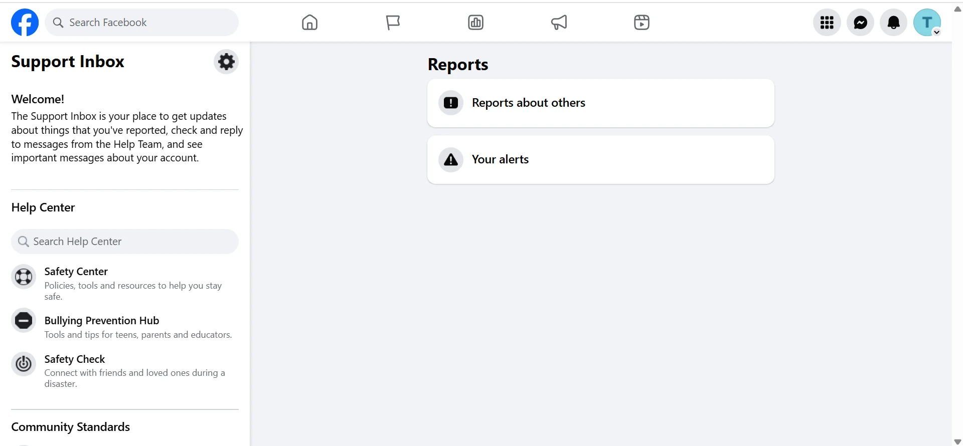 Support Inbox Screen