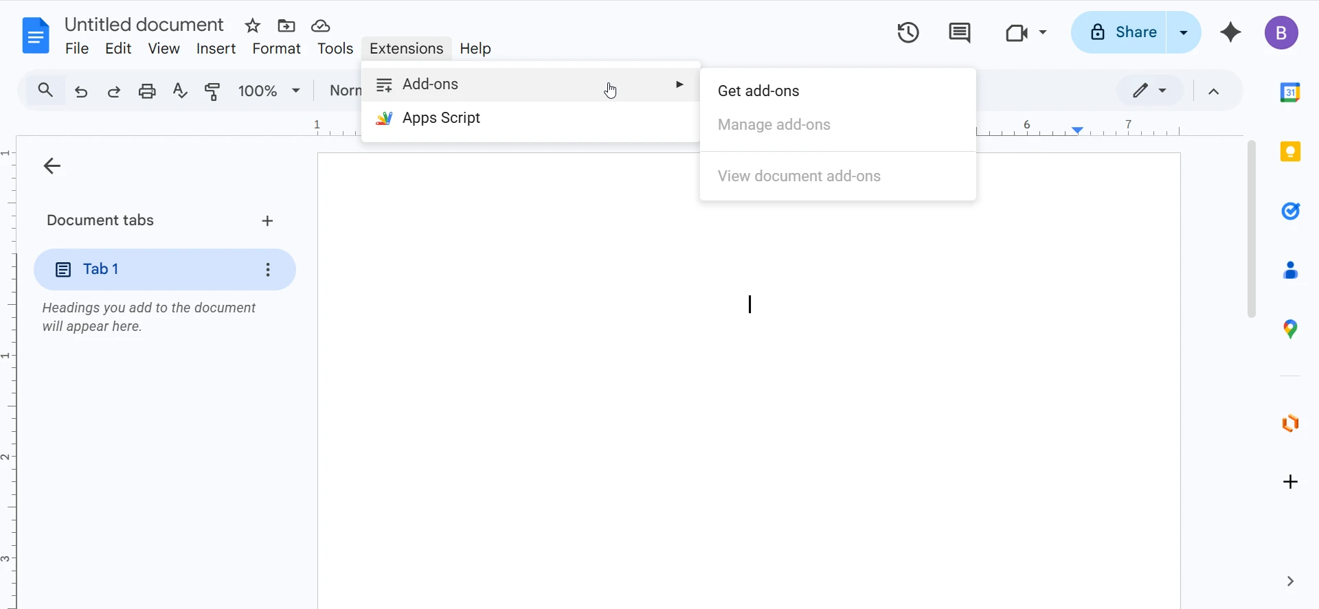 View document addons