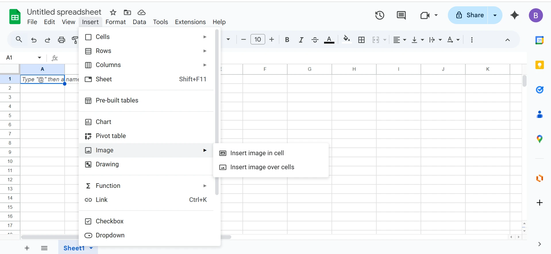 insert image in cell