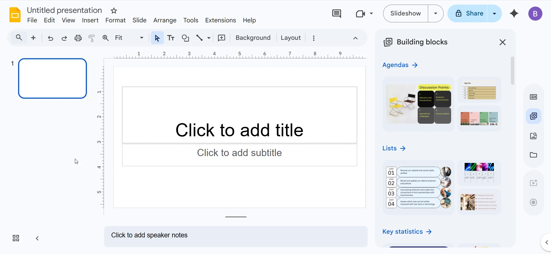 Building blocks choices