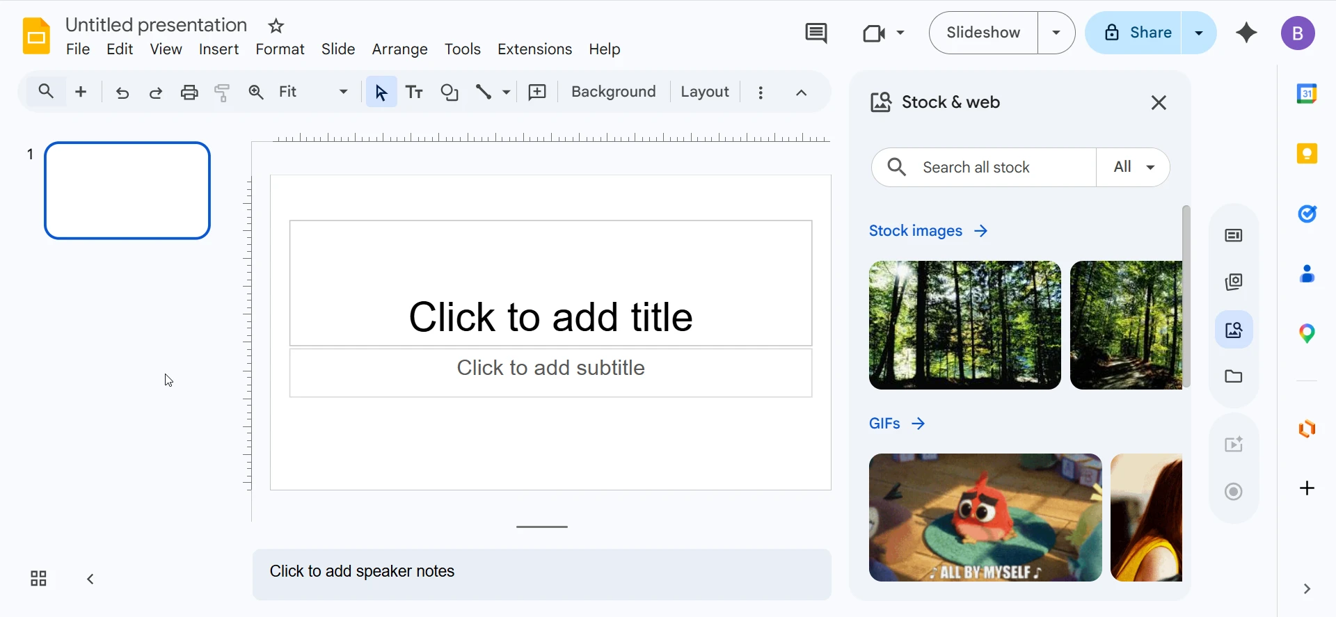 Stock and web choices