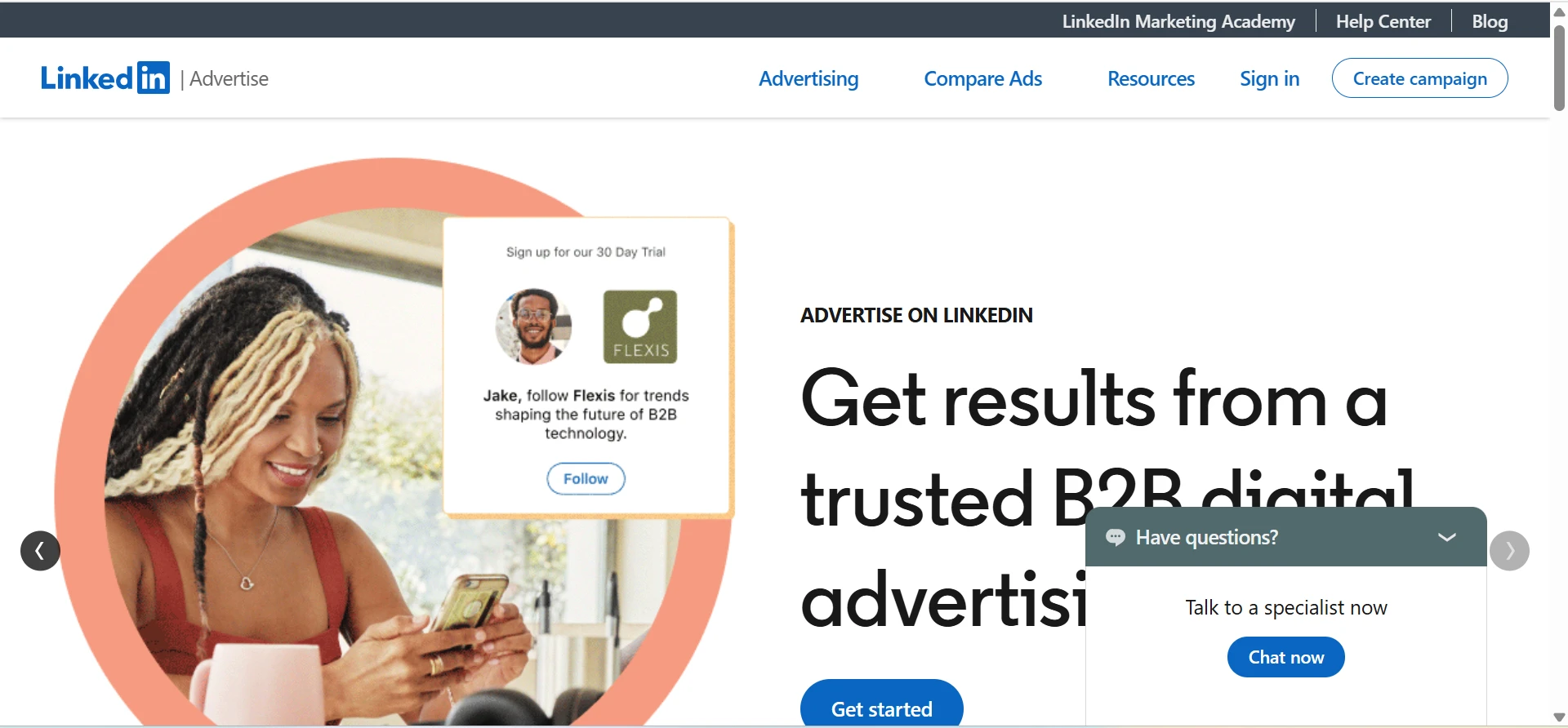 Advertise Screen