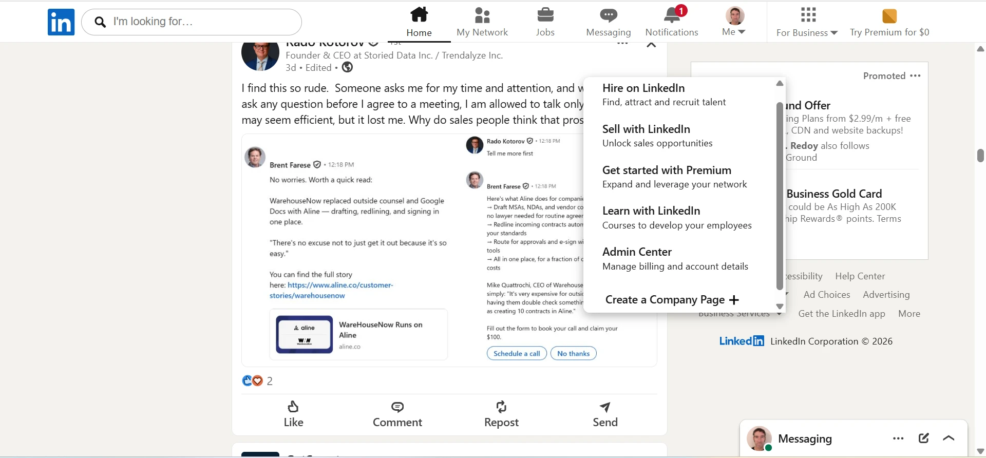 Open admin center