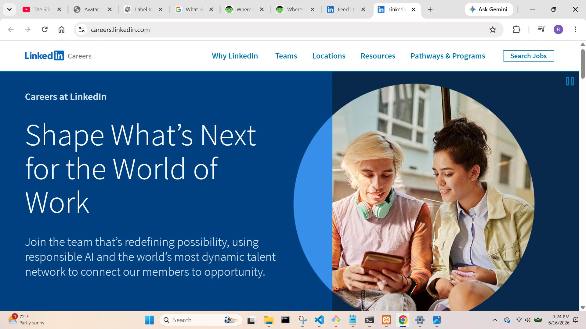 Careers Screen