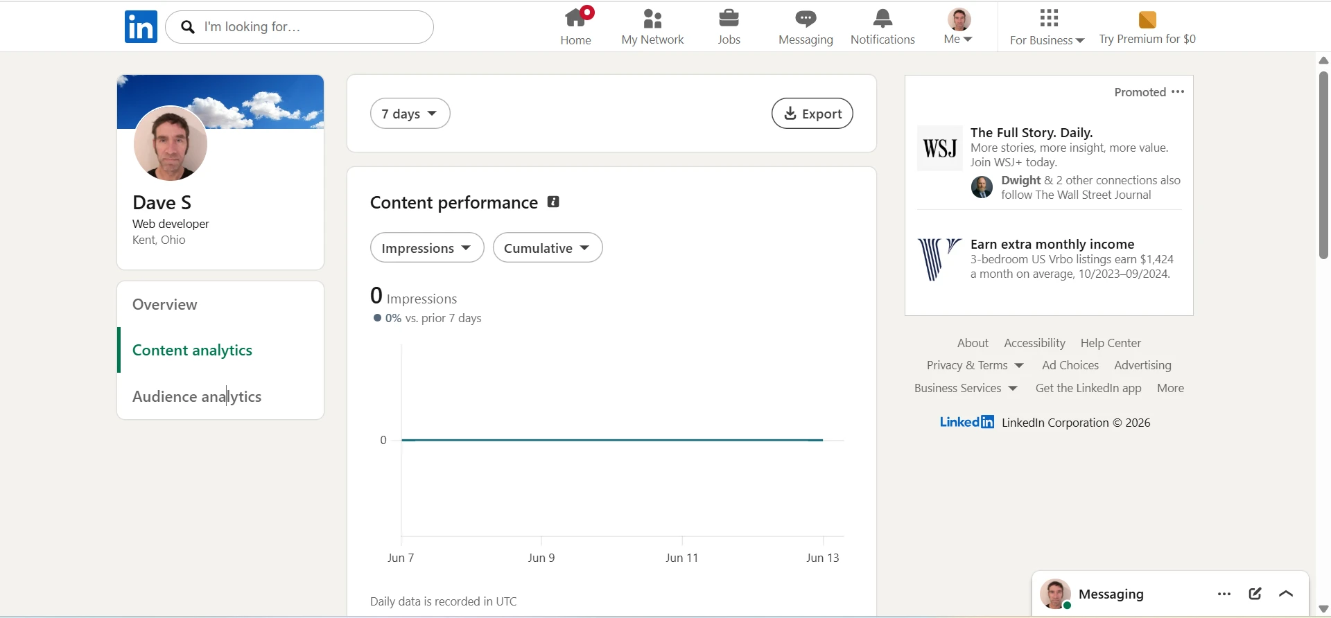 Content Impressions Screen