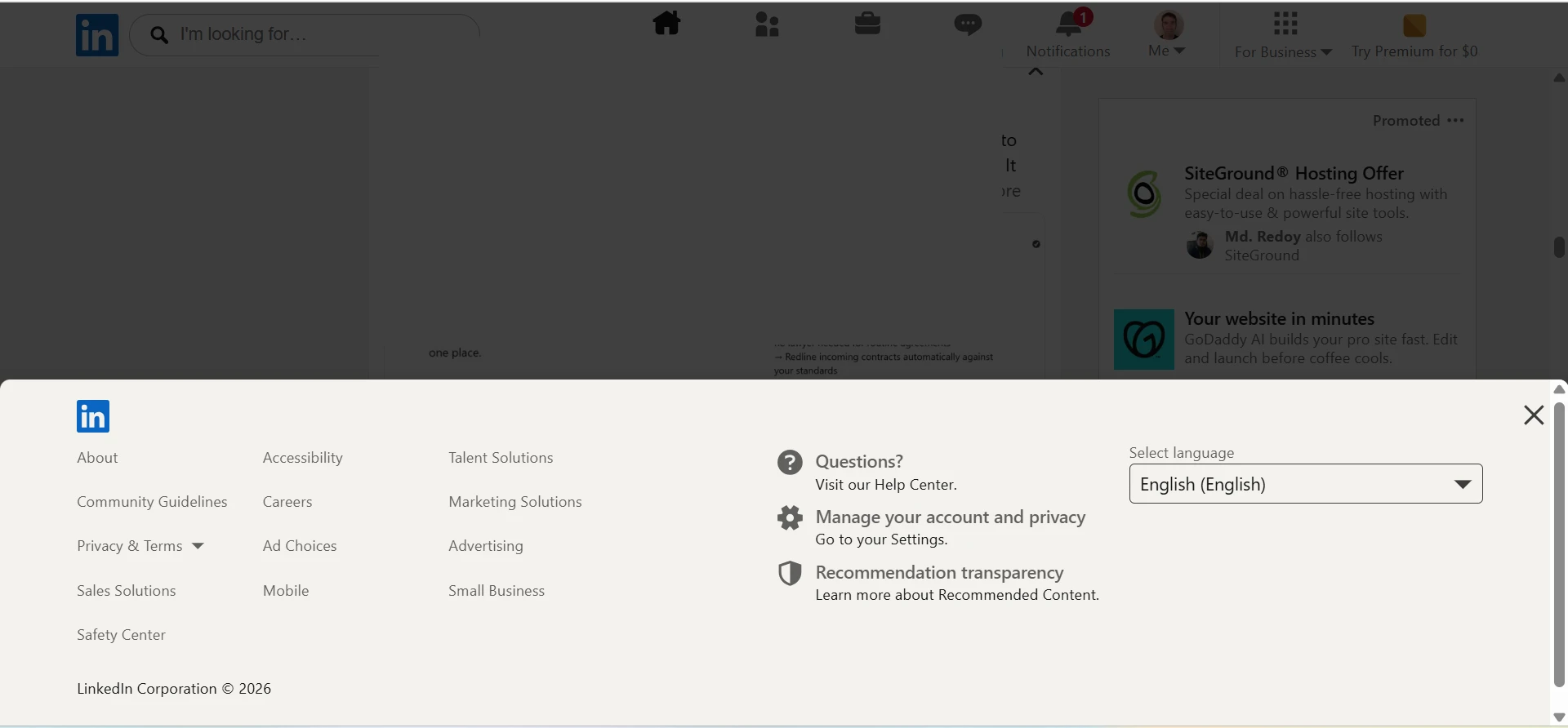 Footer Menu