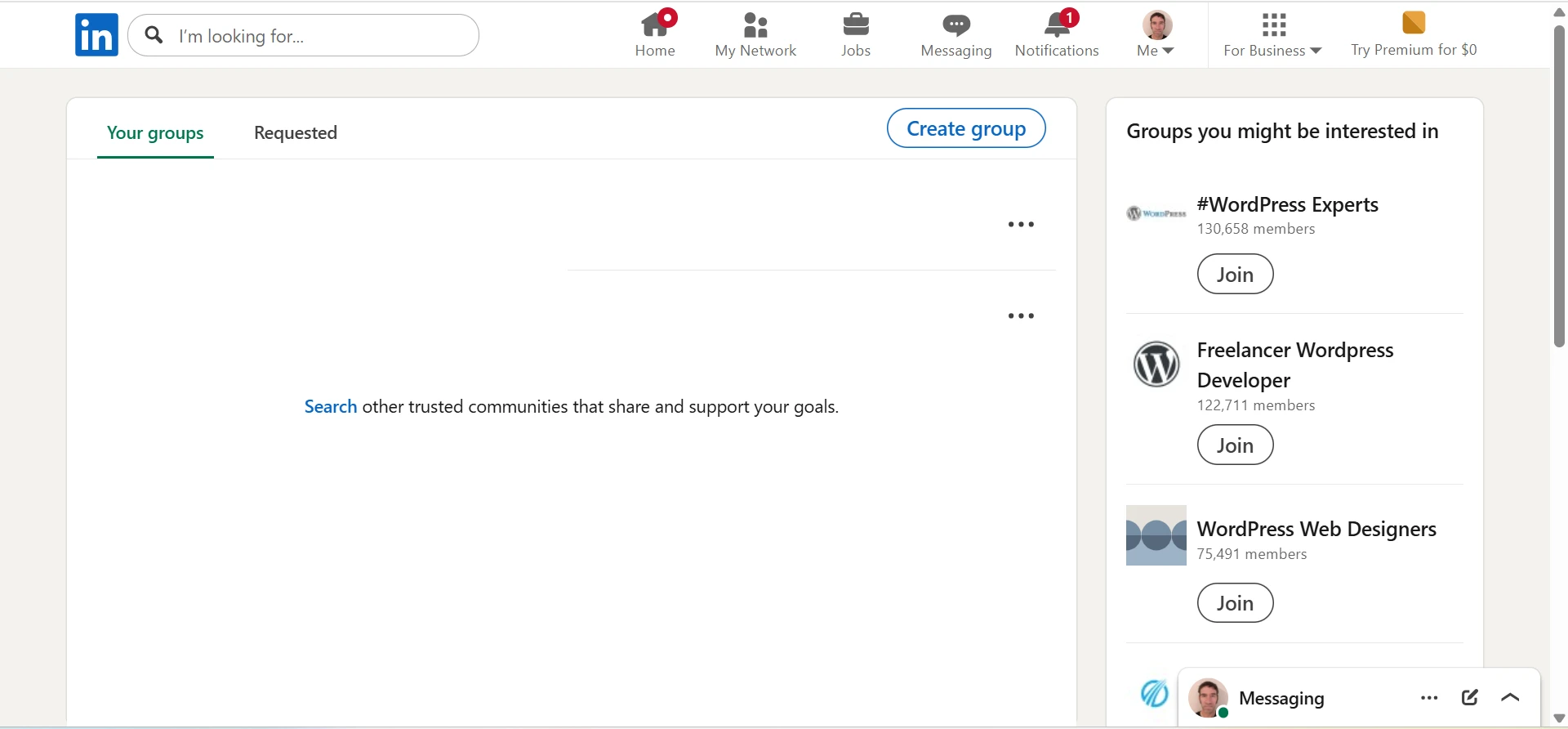 Groups Screen