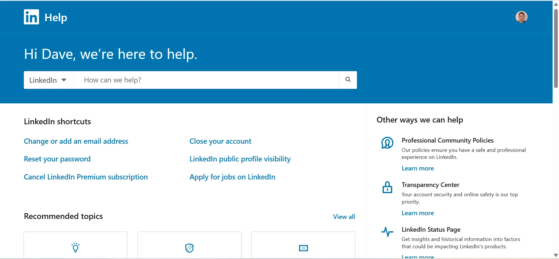 Help Screen