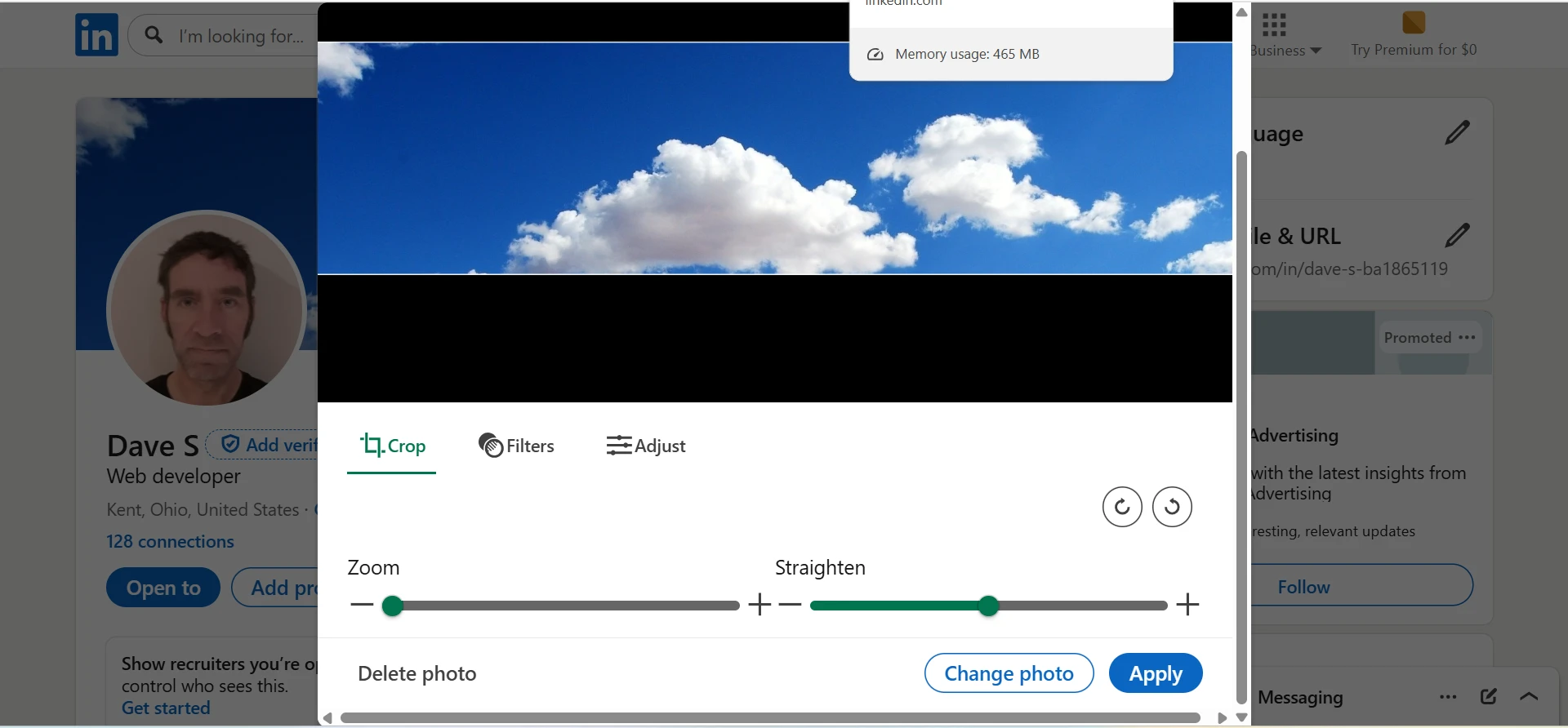 Edit Cover Image Menu