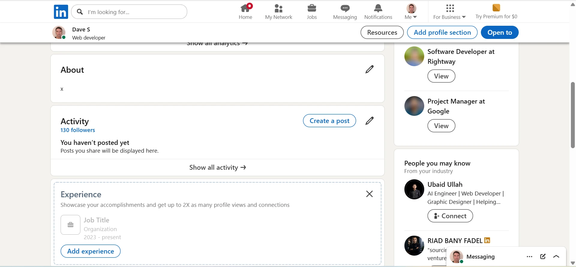 User Owner View Screen (Scrolled 2)