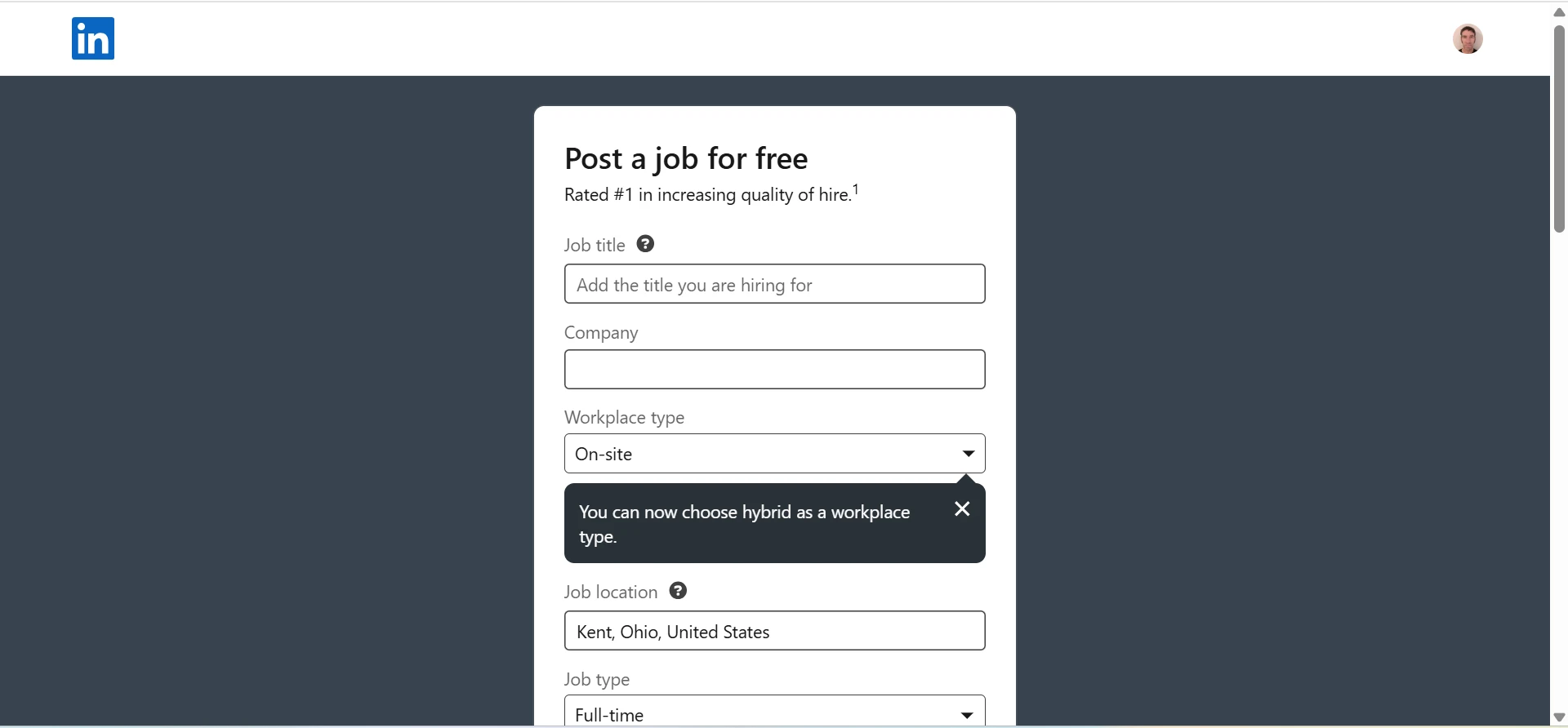 Post Job Modal