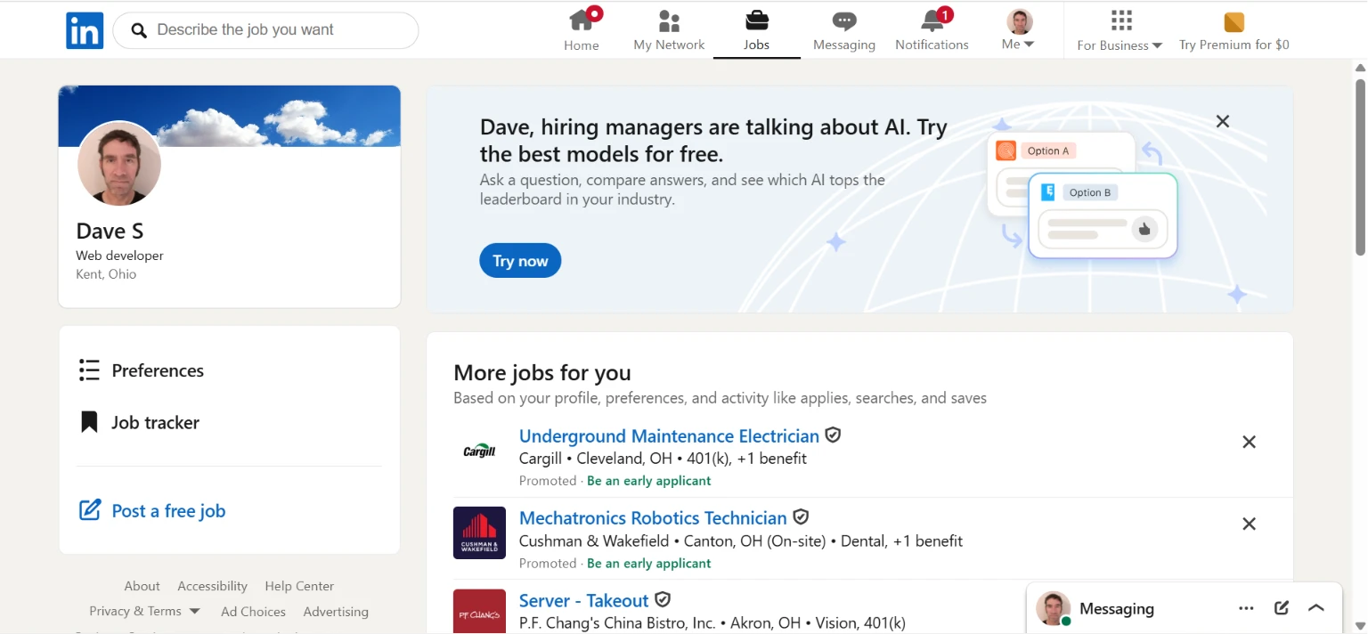 Jobs Screen