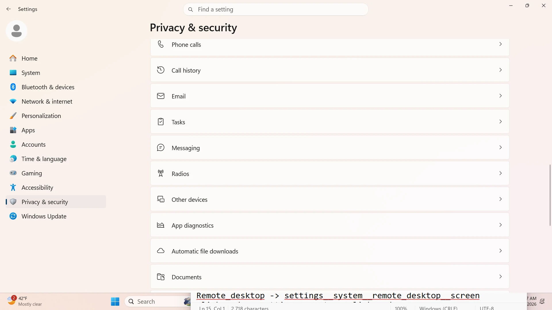 Privacy and Security Screen (Scrolled 2)