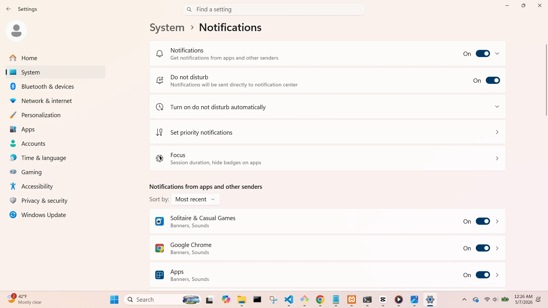 Notifications Screen