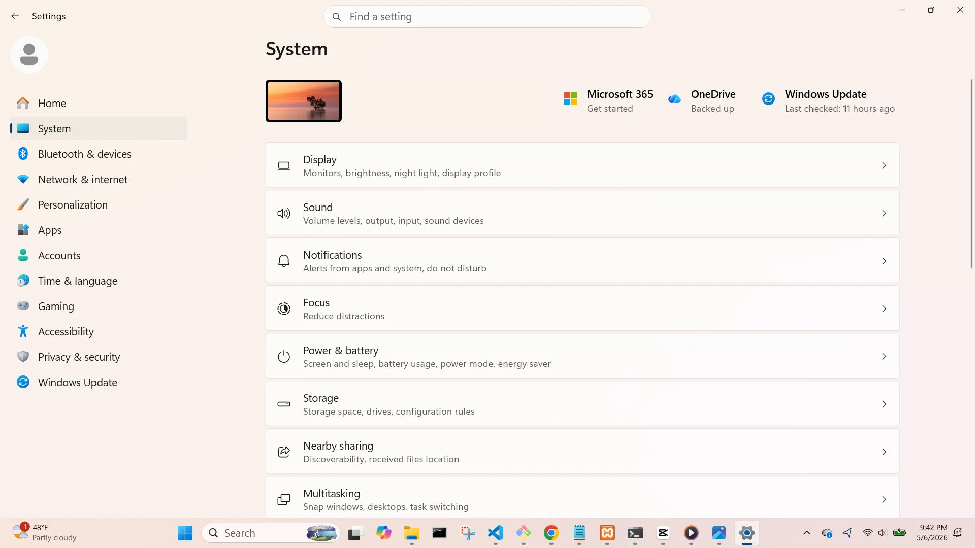 System Screen